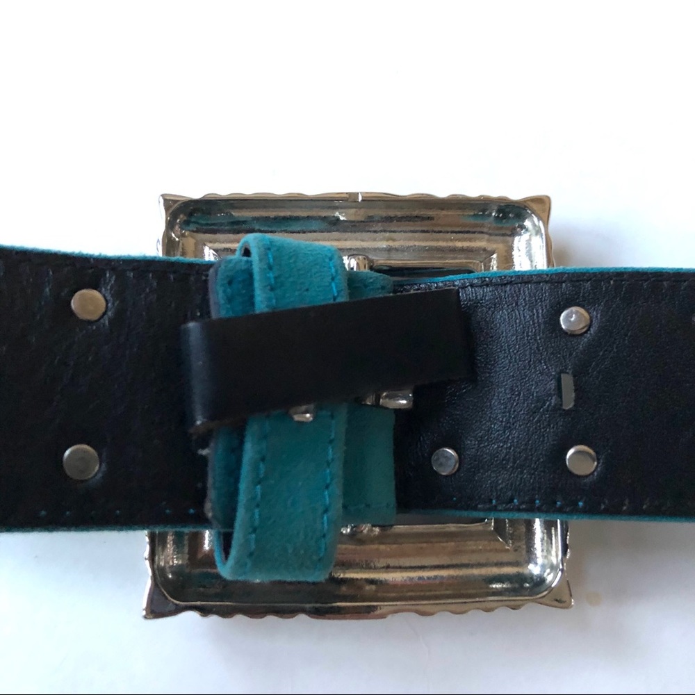 ESCADA Suede & Chrome Studded Belt - Picture 5 of 7